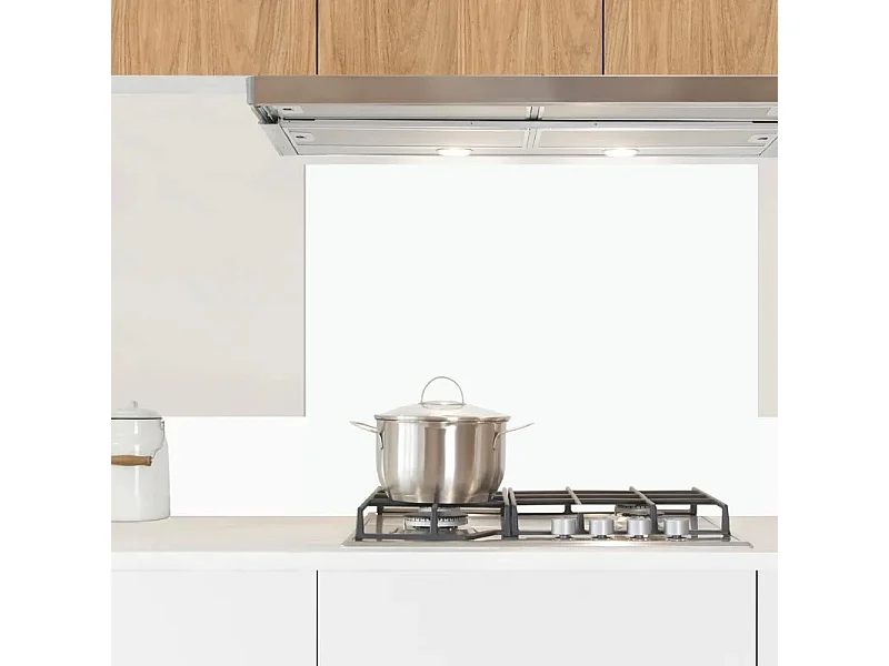 Crédence cuisine en aluminium - essentiel blanc - 300x20 cm (en 3 bandeaux)