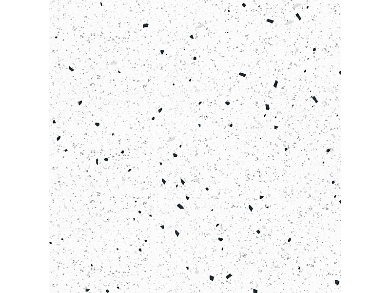 Crédence cuisine en aluminium - motif terrazzo blanc et noir - 240x50 cm (en 2 bandeaux)