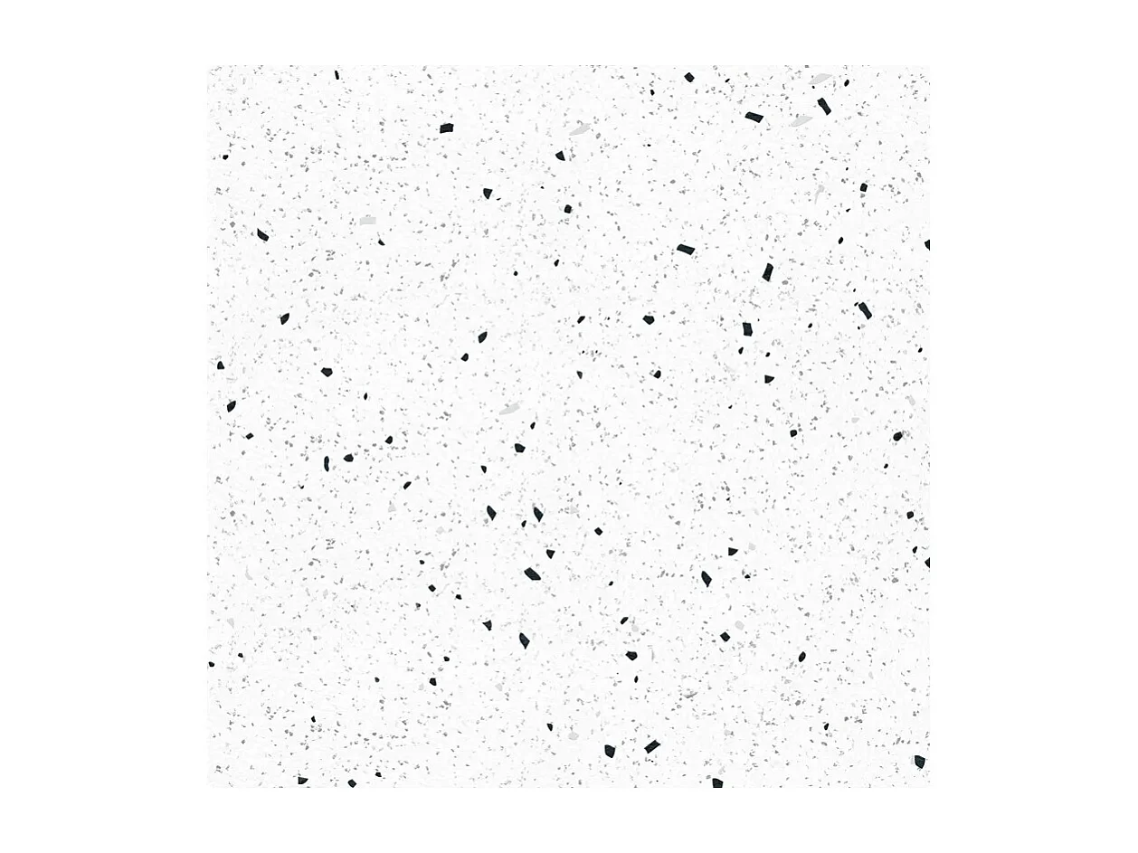 Crédence cuisine en aluminium - motif terrazzo blanc et noir - 240x50 cm (en 2 bandeaux)