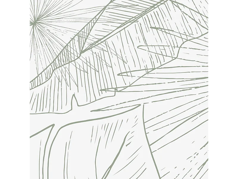 Fond de hotte en aluminium - motif floral vert - 70x60 cm