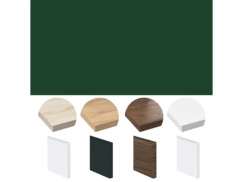 Crédence cuisine en aluminium - essentiel vert foncé - 360x50 cm (en 3 bandeaux)