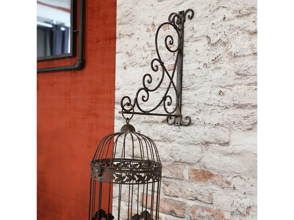 Potence en fer forgé couleur marron 25 x 36 cm
