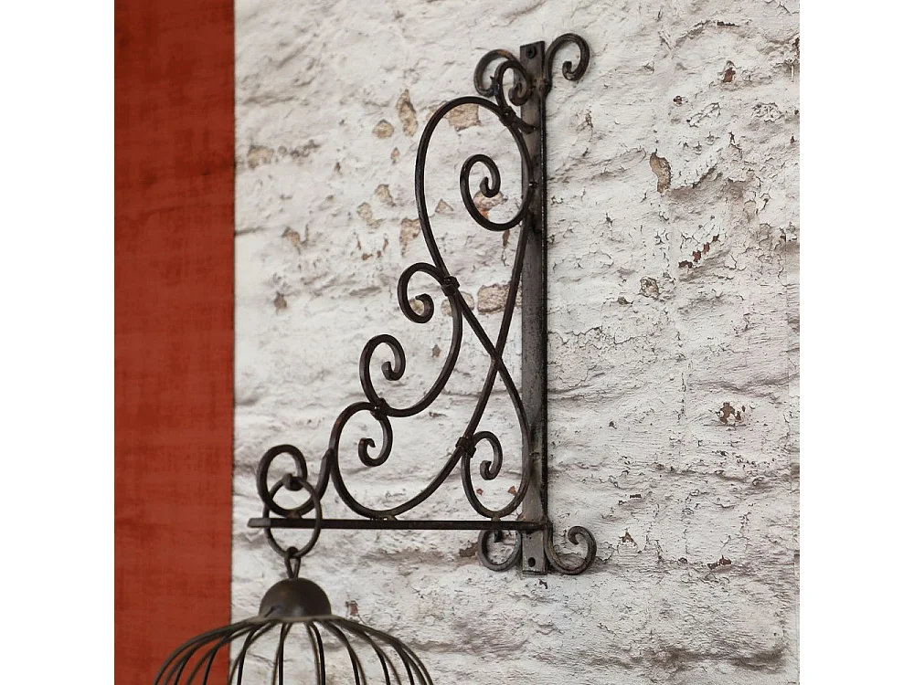 Potence en fer forgé couleur marron 25 x 36 cm
