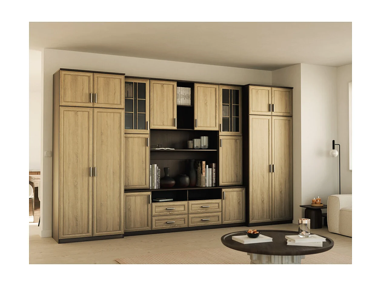 Meuble de séjour complet avec grandes armoires et rangements hauts SAWA – Direct fabricant EMEBLAST