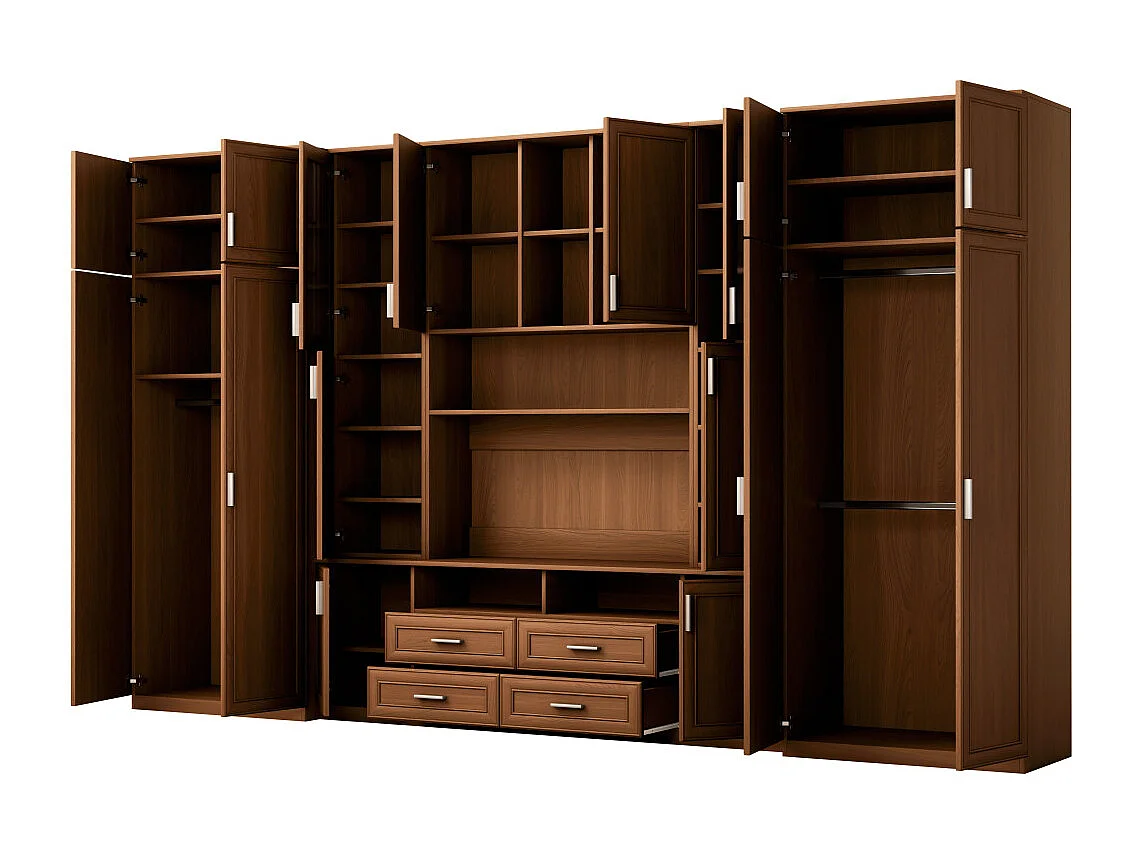 Meuble de séjour complet avec grandes armoires et rangements hauts SAWA – Direct fabricant EMEBLAST