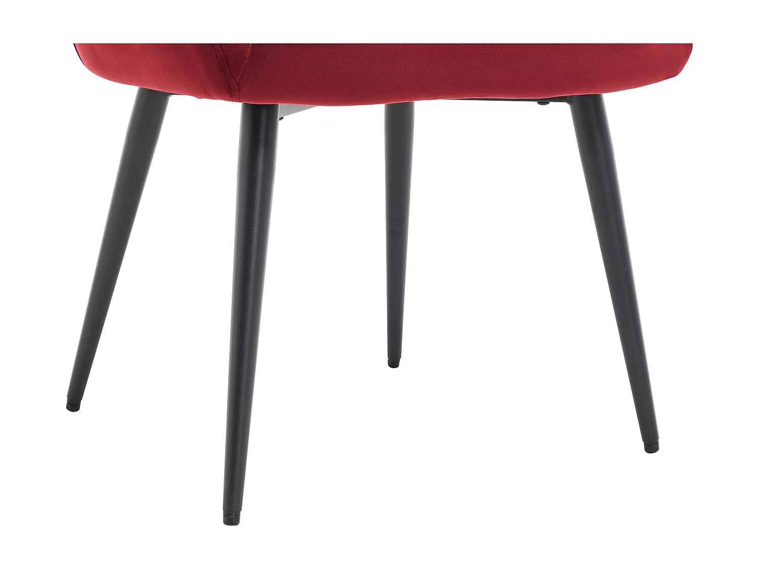 Lot de 6 chaises avec accoudoirs en velours et métal noir - Bordeaux - PEGA de Pascal Morabito