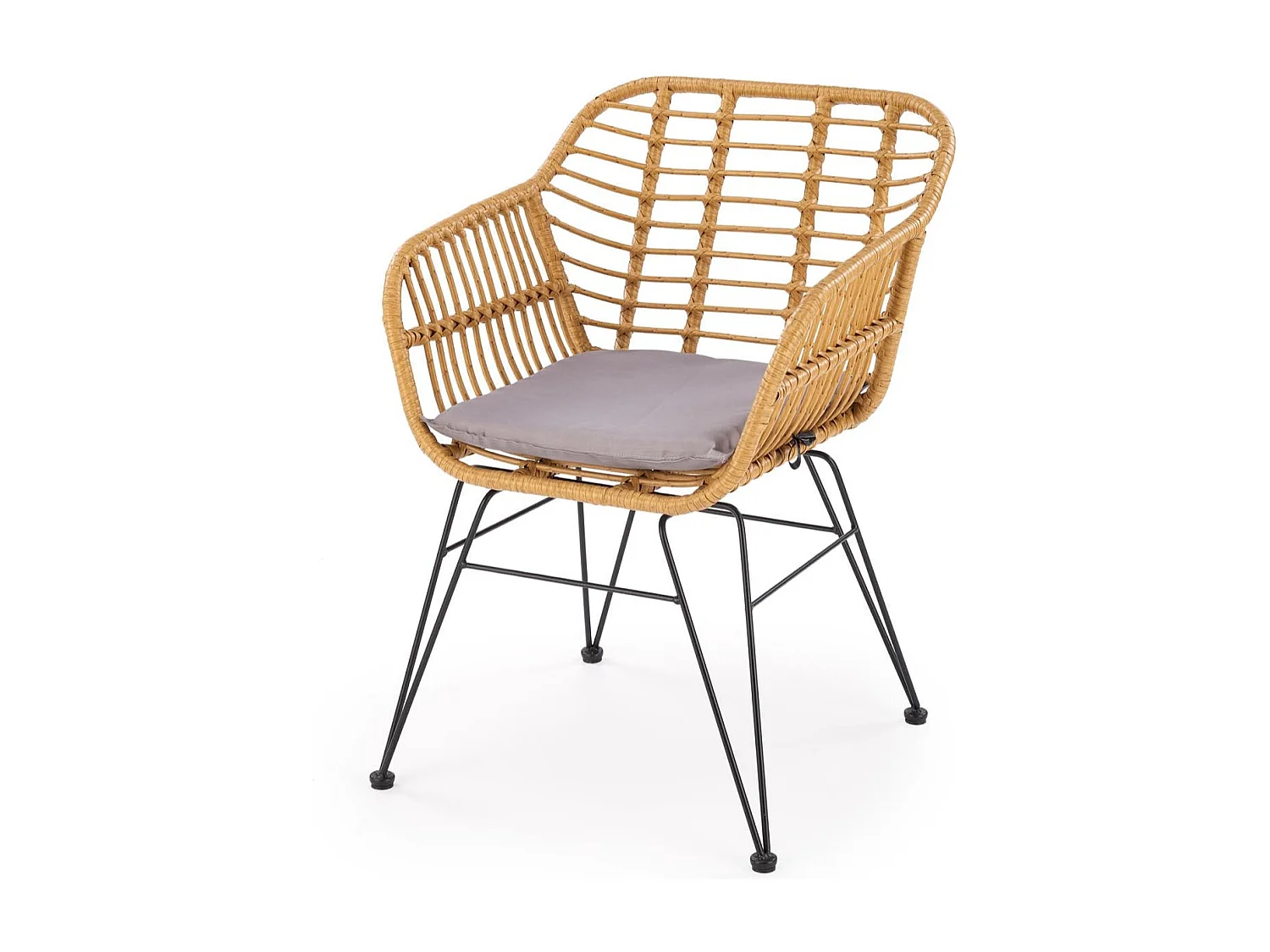 Chaise d'extérieur en rotin synthétique 55x42 cm