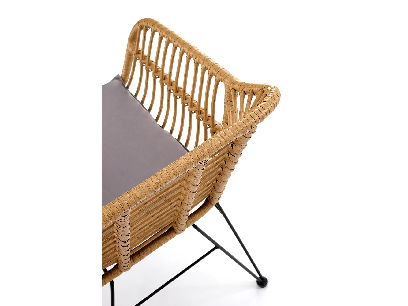 Chaise d'extérieur en rotin synthétique 55x42 cm