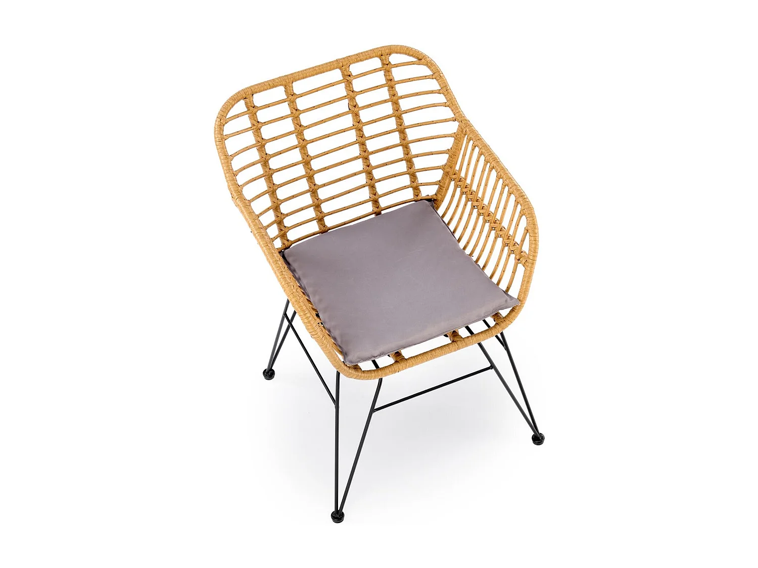 Chaise d'extérieur en rotin synthétique 55x42 cm