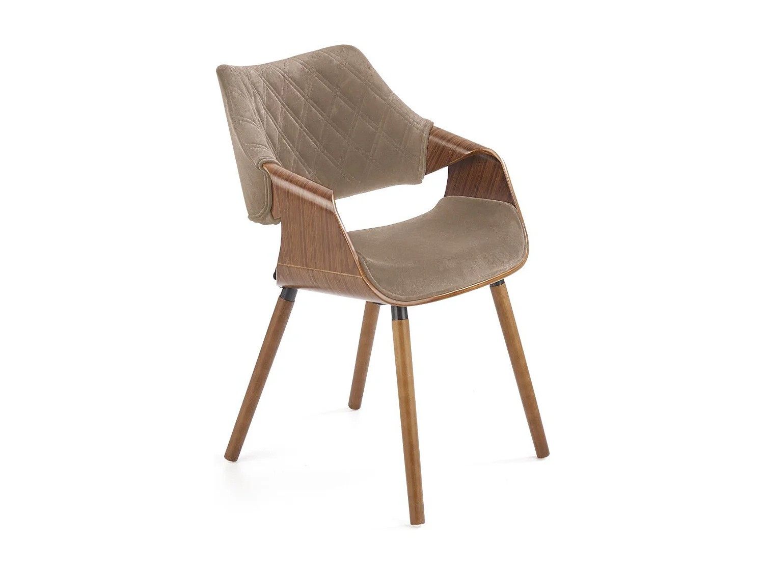 Chaise en bois/tissu 56x77 cm