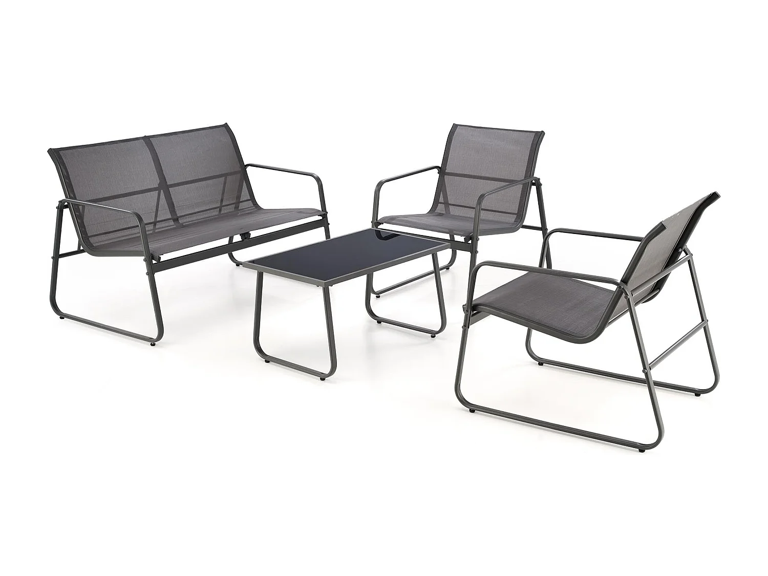 Garden Ensemble 4 stuks in cendré foncé zuur