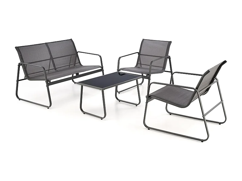 Garden Ensemble 4 stuks in cendré foncé zuur