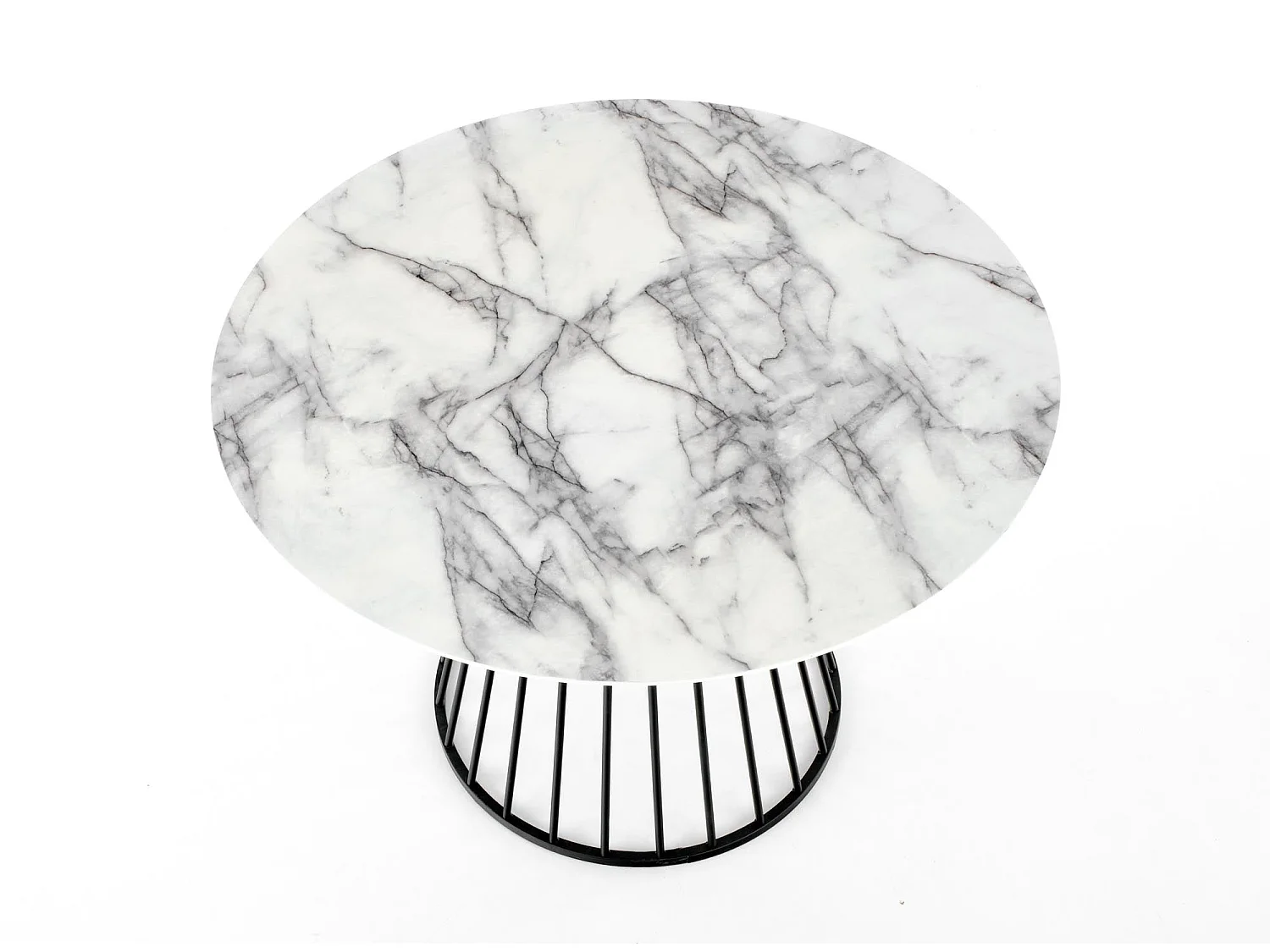 Table ronde en marbre pour 4 personnes 110x75 cm