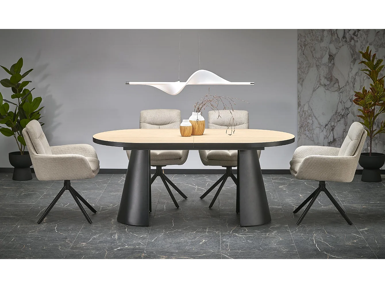 Mesa extensible para 6/8 personas 180/240x100 cm