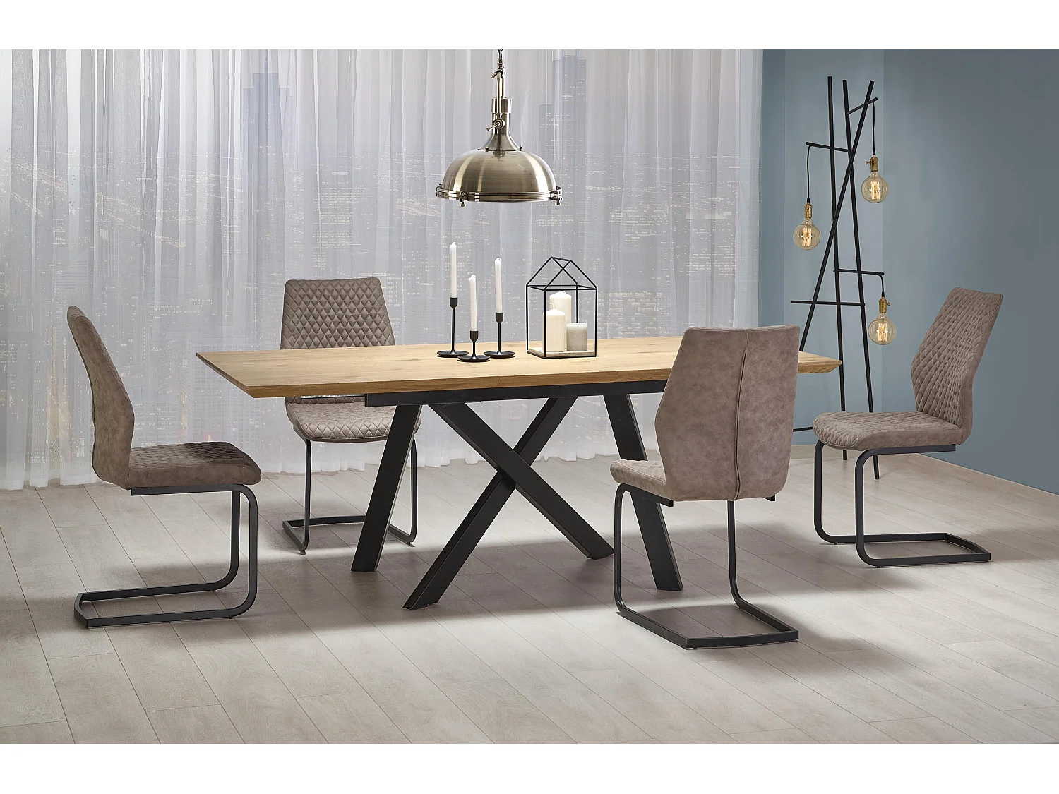 Table extensible en chêne pour 6/8 personnes