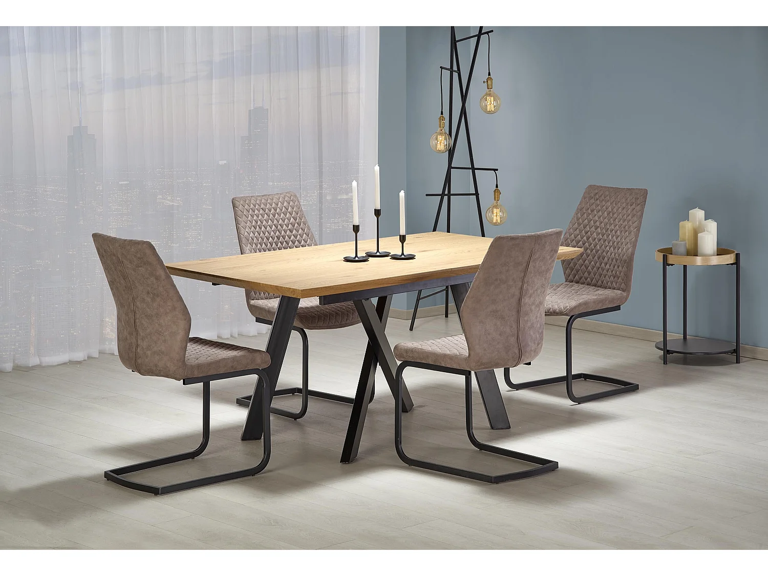 Table extensible en chêne pour 6/8 personnes