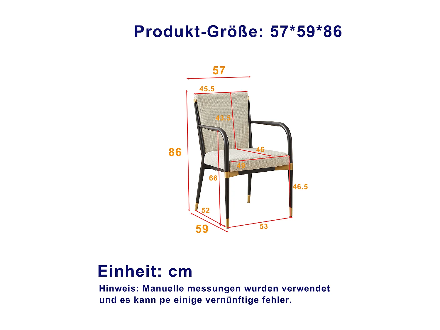 Set van 2 fauteuils - Zwart frame - Scandinavische stijl - Beige stof