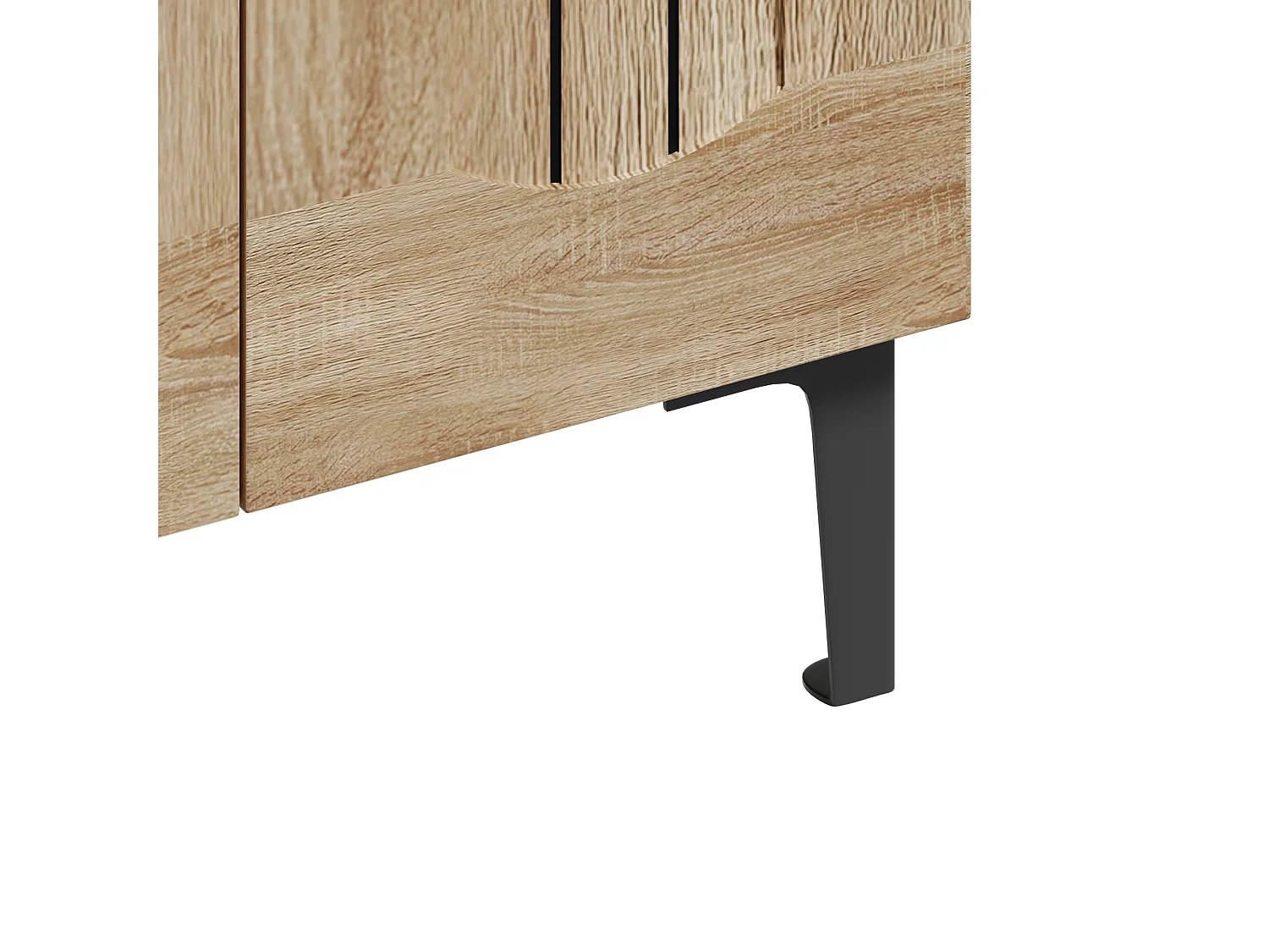 Meuble à chaussures avec 2 porte - étagères réglables - Couleur bois et noir