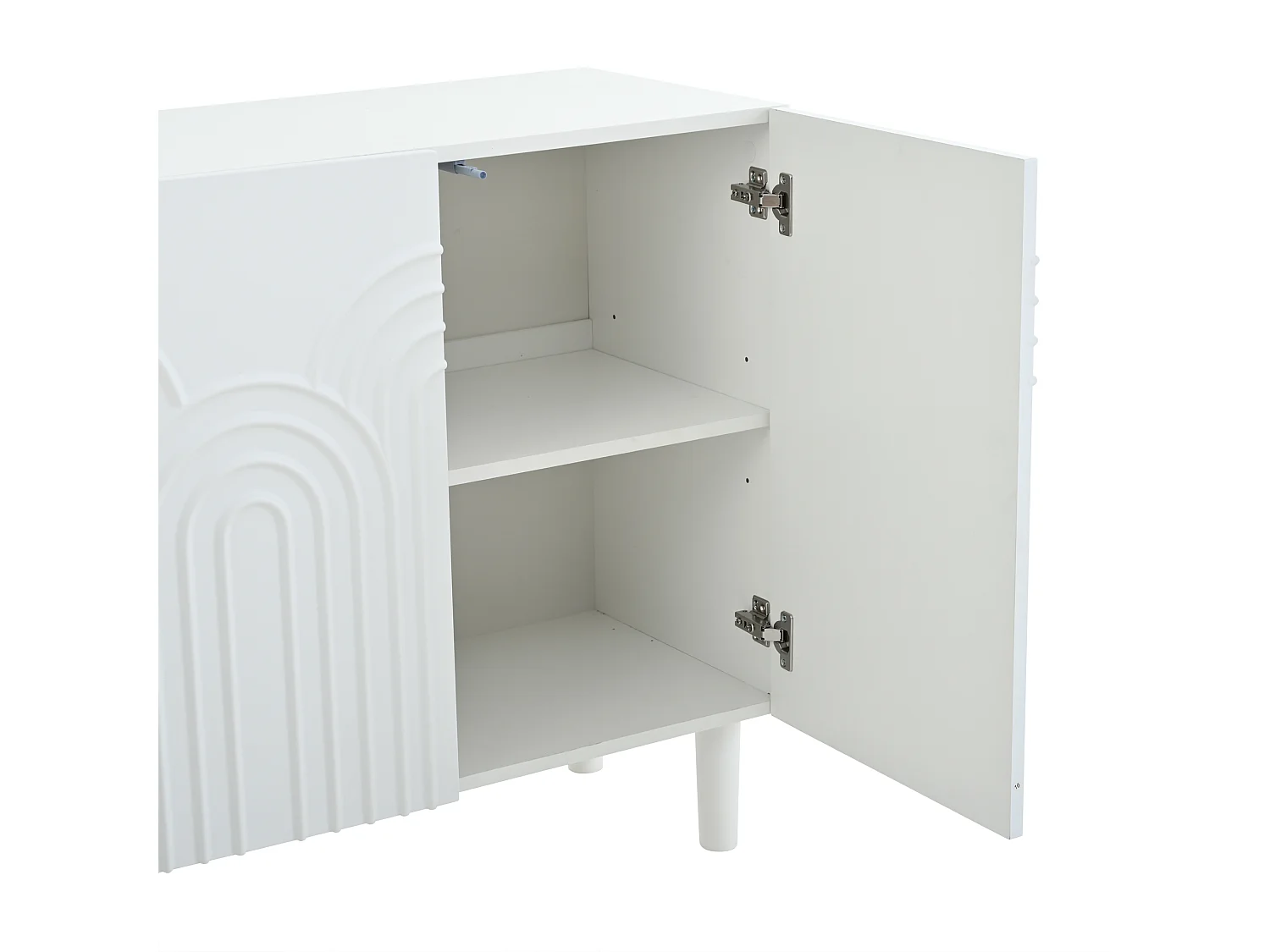 Buffet avec 3 portes en MDF - Etagère réglable - Blanc