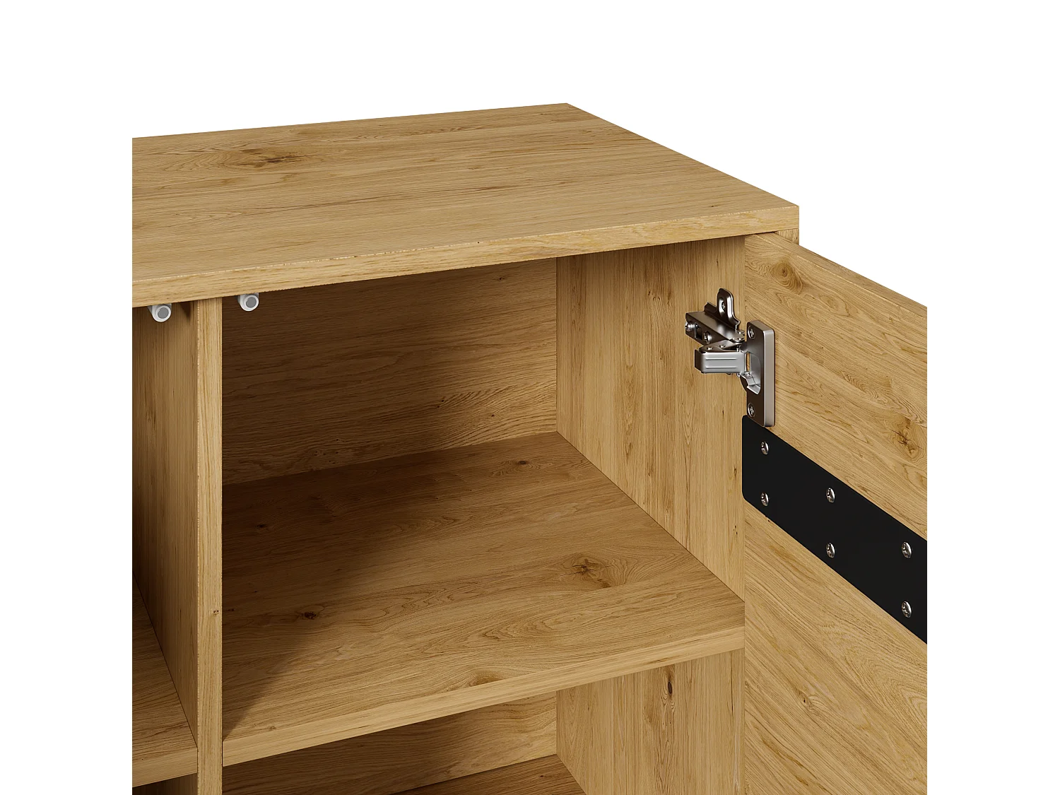 Buffet 3 portes aspect bois - Pieds en métal