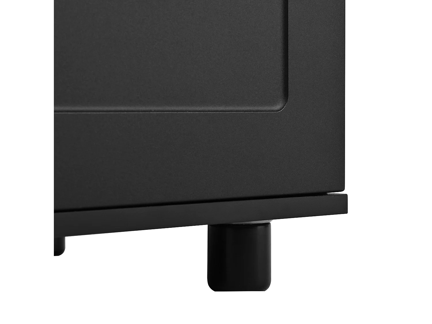 Buffet noir avec 3 portes - étagères réglables - Bois en MDF et PB