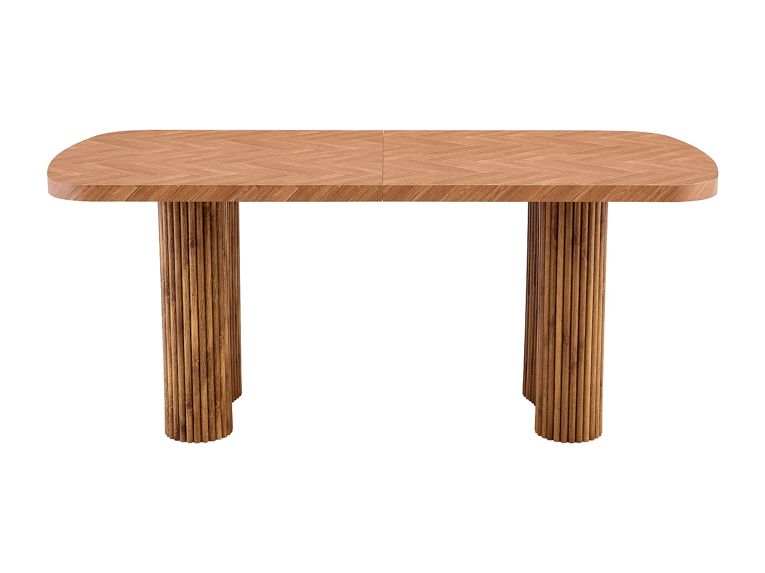 Table à manger 180x90cm pour 4 à 6 personnes - Plateau texturé - Couleur bois