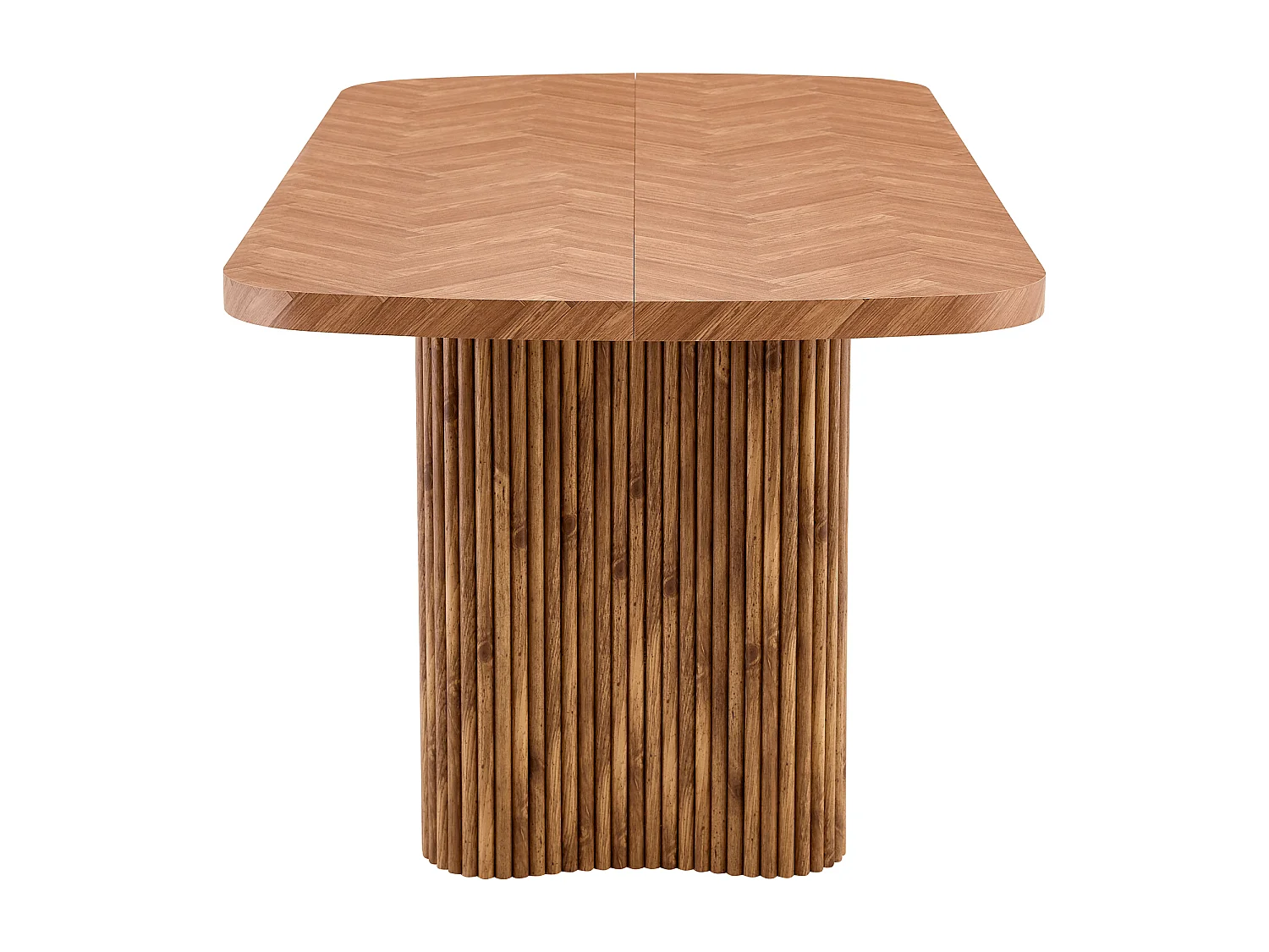 Table à manger 180x90cm pour 4 à 6 personnes - Plateau texturé - Couleur bois