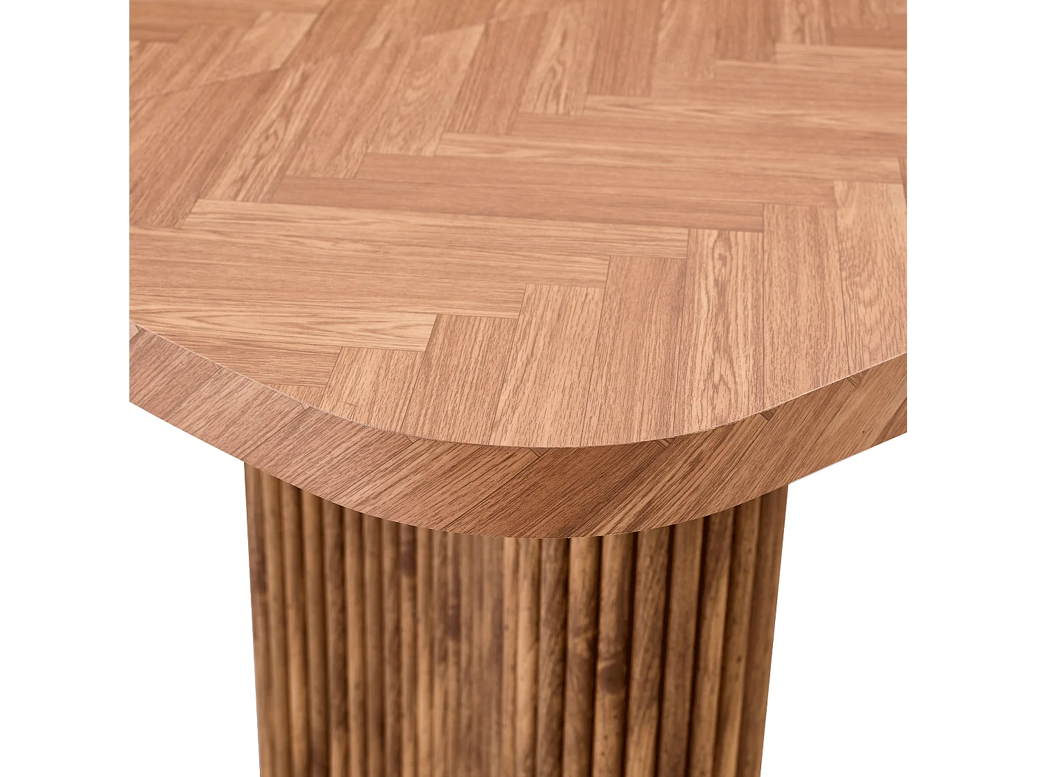 Table à manger 180x90cm pour 4 à 6 personnes - Plateau texturé - Couleur bois