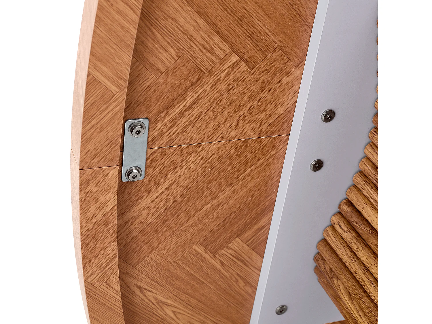 Table à manger 180x90cm pour 4 à 6 personnes - Plateau texturé - Couleur bois