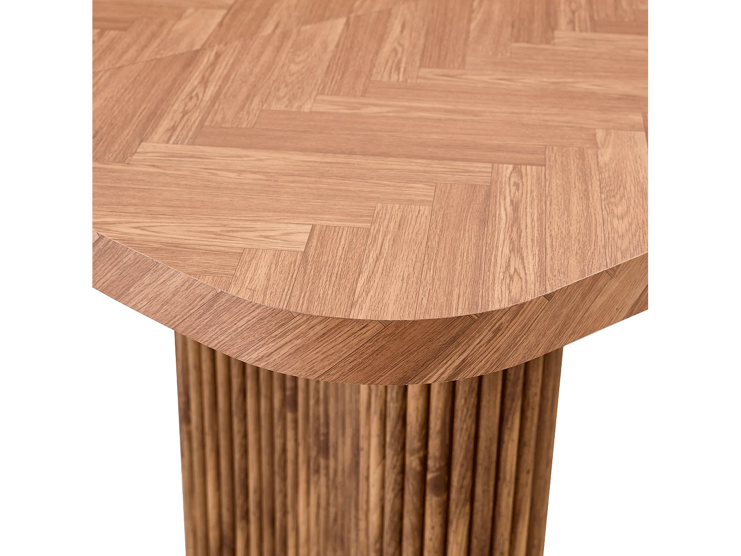 Table à manger 180x90cm pour 4 à 6 personnes - Plateau texturé - Couleur bois