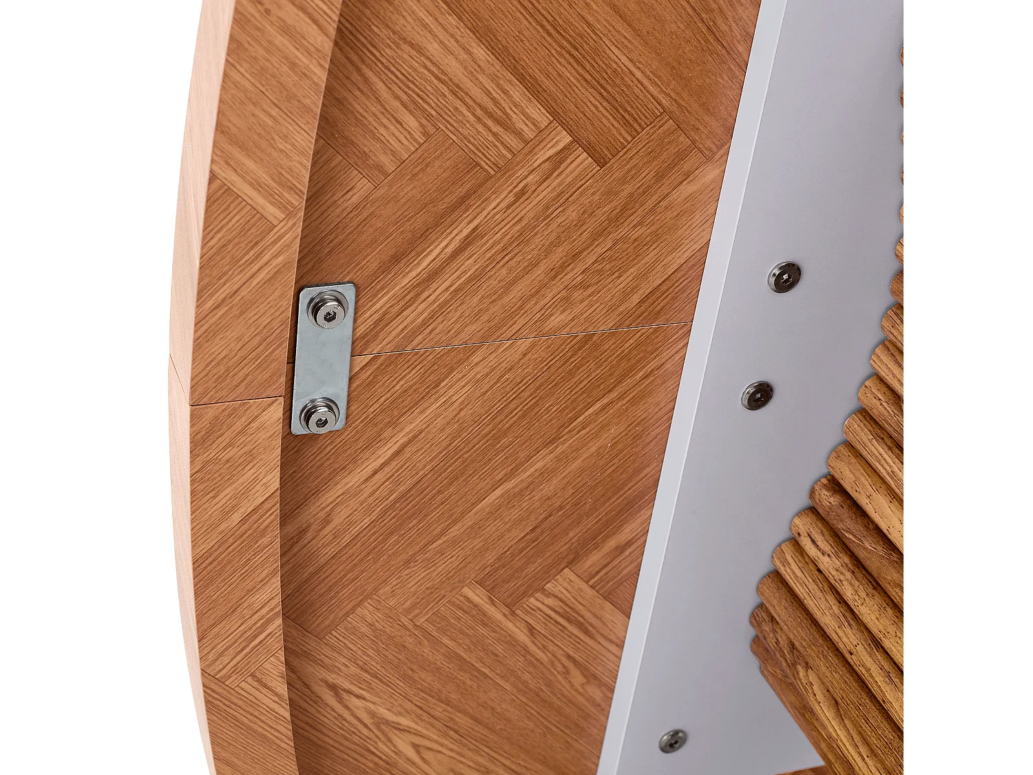 Table à manger 180x90cm pour 4 à 6 personnes - Plateau texturé - Couleur bois