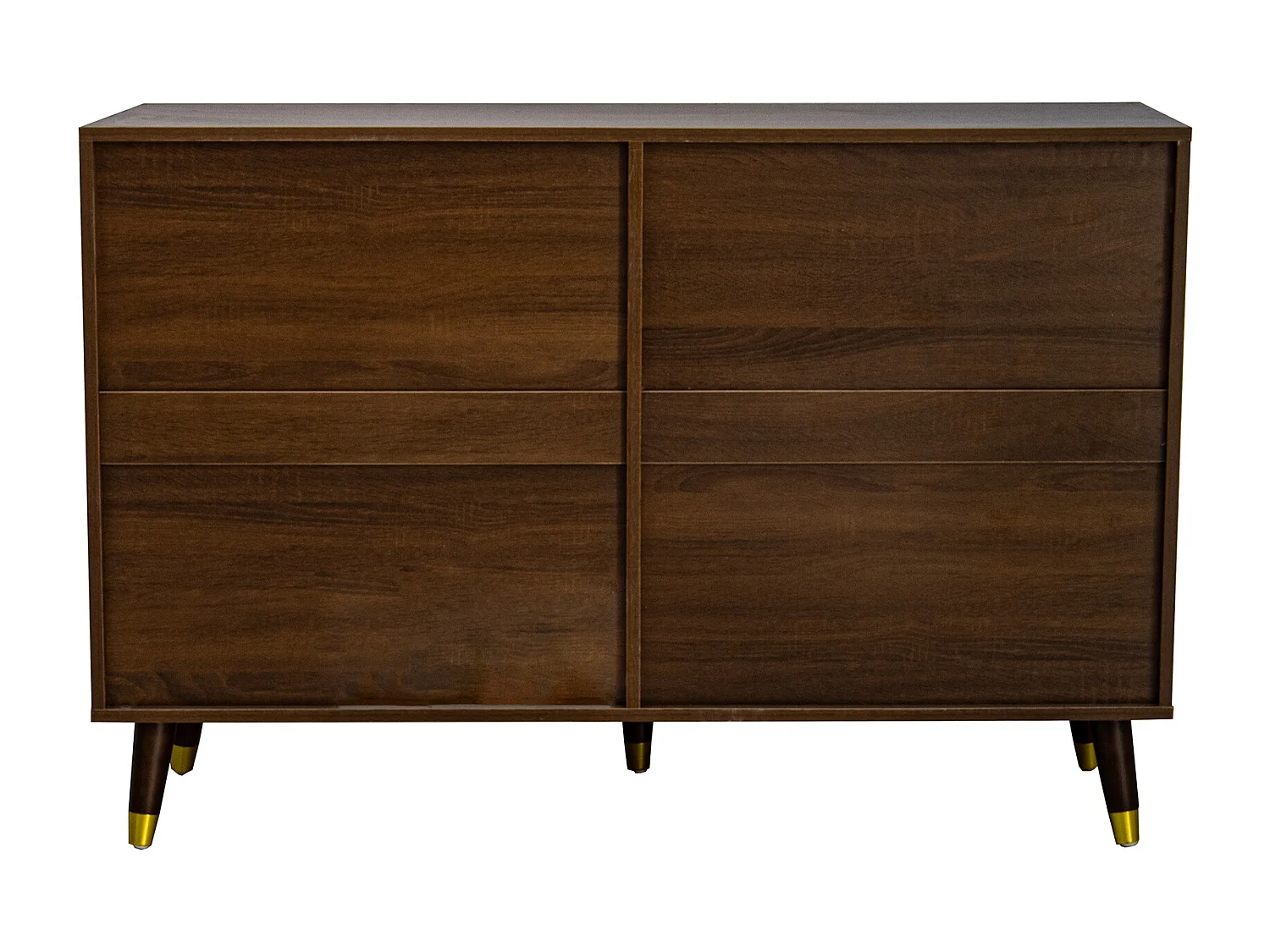 Commode avec 6 tiroirs - Couleur bois foncé et naturel 20 x 40 x 81cm