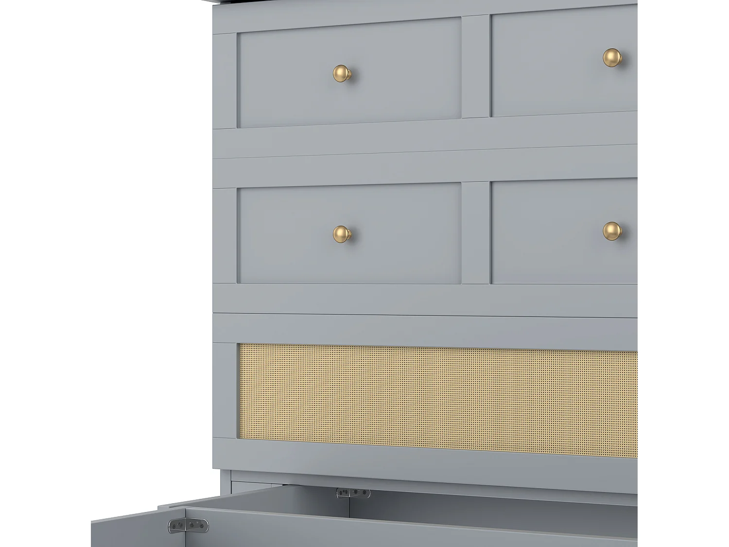 Lit escamotable 140 x 200 cm avec tiroir et prises USB - lit plateforme convertible en MDF -Gris