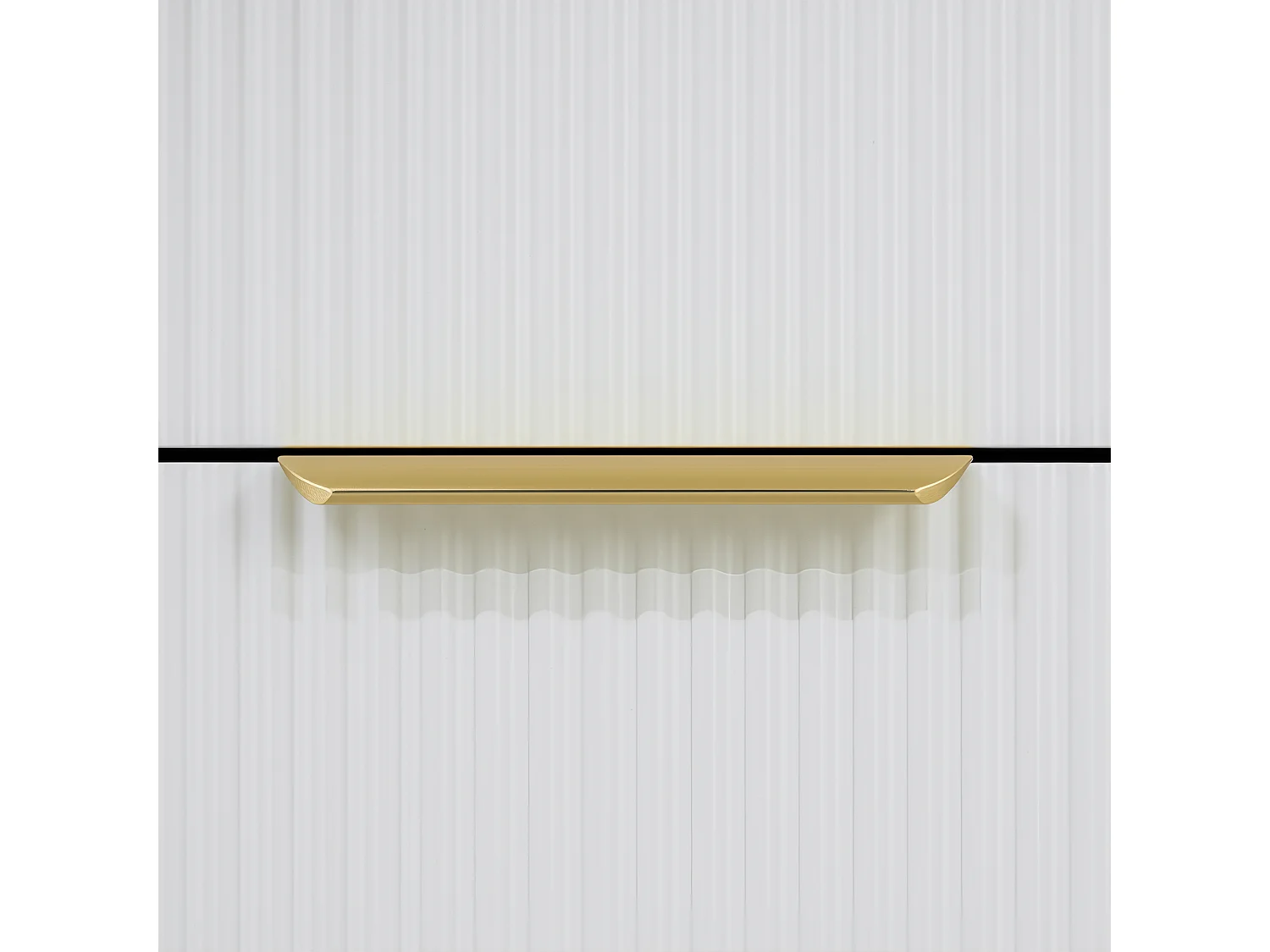 Commode blanc avec 6 tiroirs - Pieds woodgrain 120x40x76.5cm