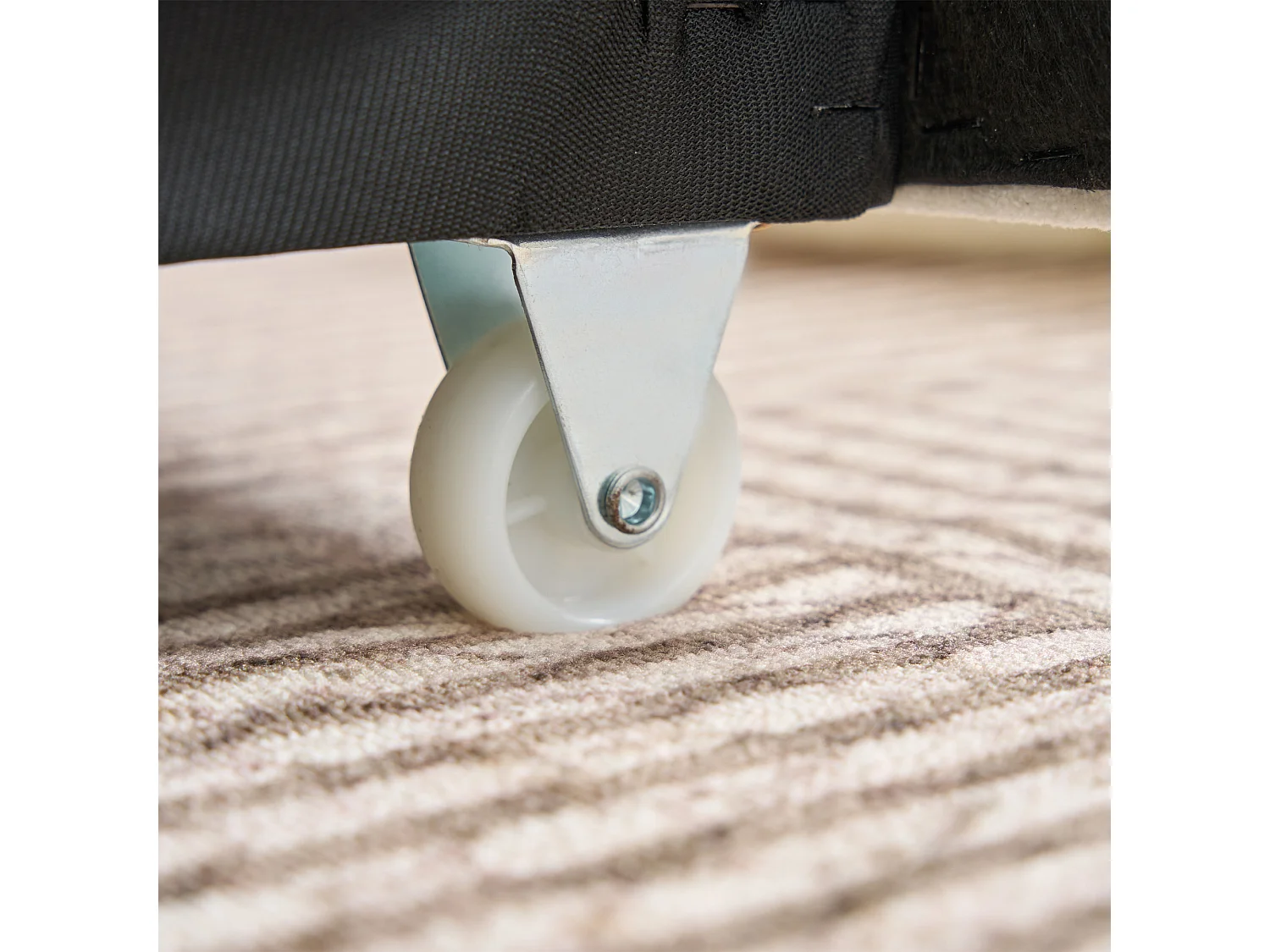 Canapé 3 places d'angle en forme de U avec rangement - Canapé-lit en tissu chenille - Beige