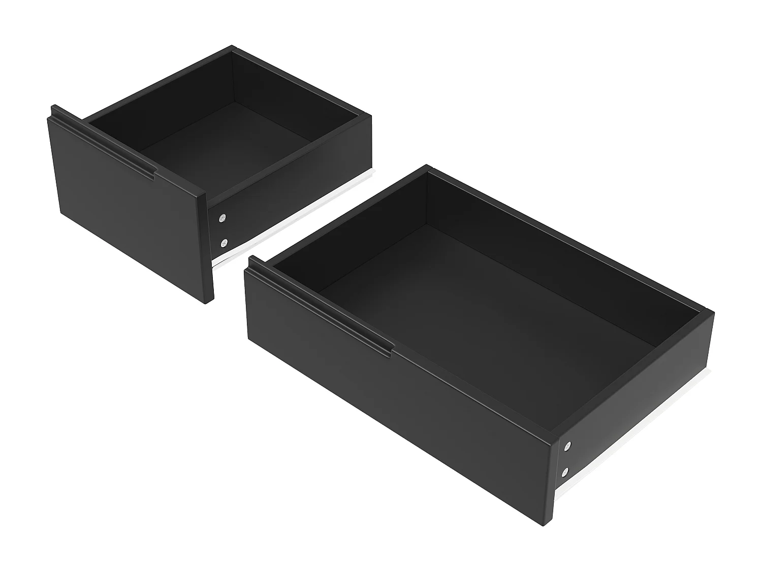 Isola cucina con 8 cassetti - Carrello con piano ribaltabile - Nero