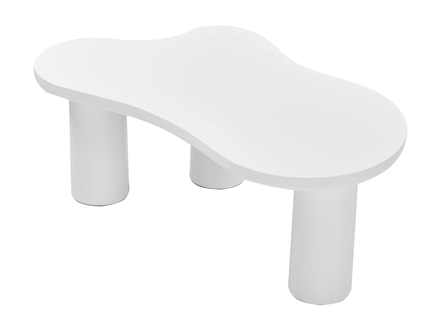 Tavolino da caffè bianco a forma di nuvola - MDF e legno PVC