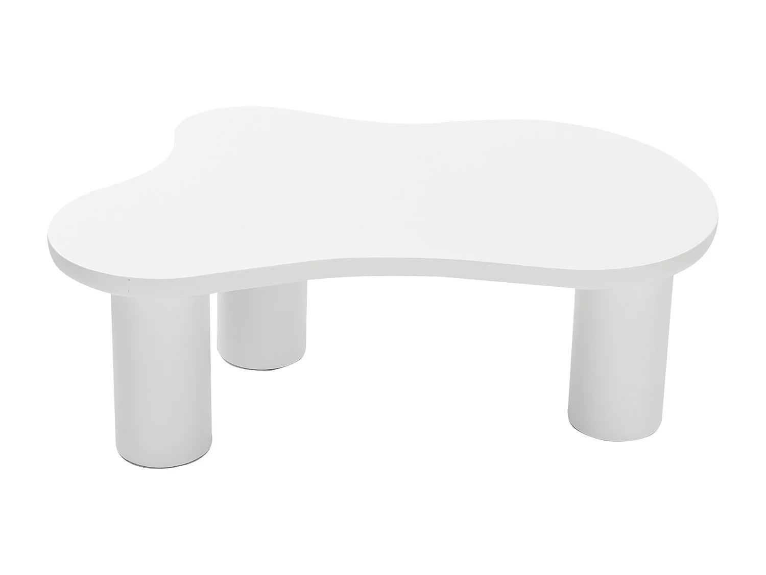 Tavolino da caffè bianco a forma di nuvola - MDF e legno PVC