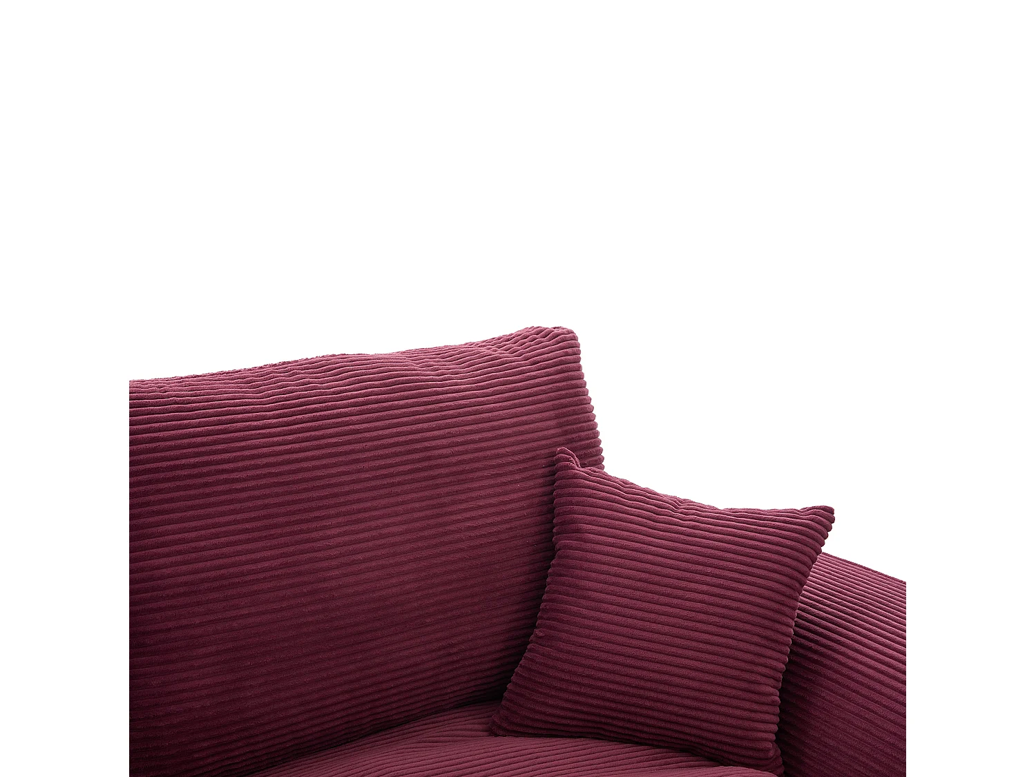 Poltrona semplice con cuscino in velluto a coste - Colore bordeaux