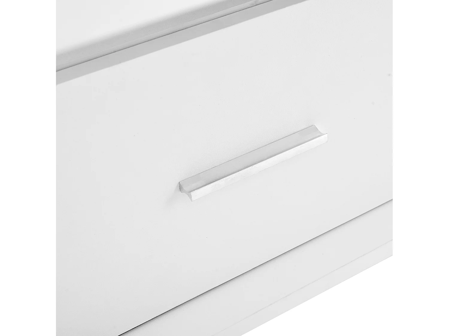 Tavolino con piano sollevabile, illuminazione a LED e cassetto - Finitura lucida - Bianco