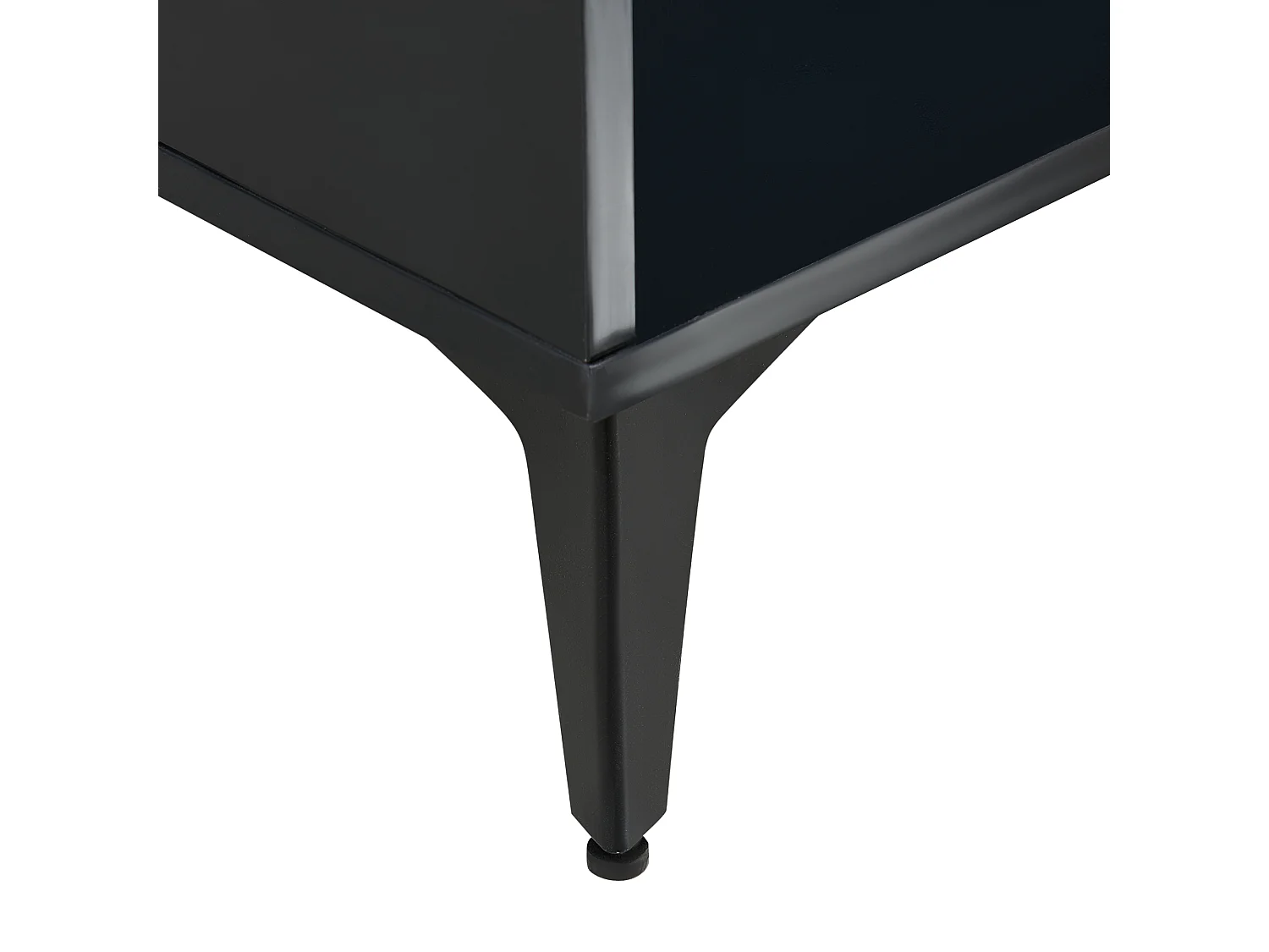 Table basse relevable noire brillante avec rangement - Bois en PB
