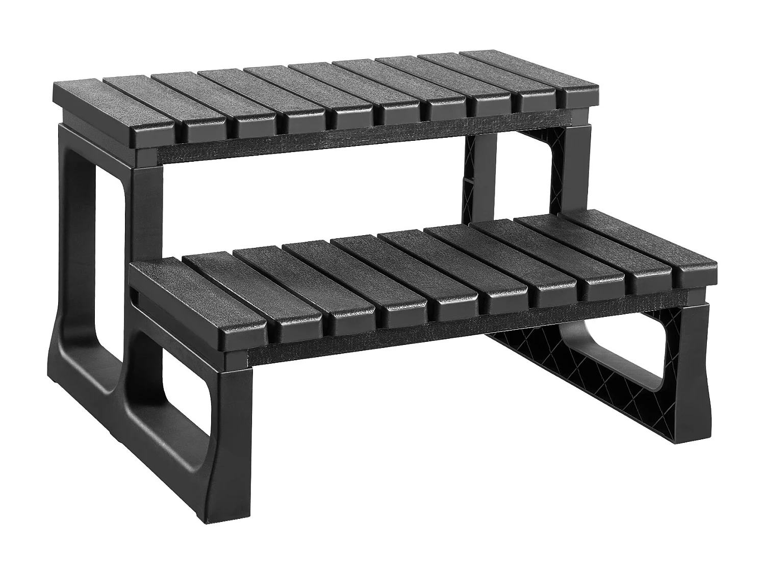 Spa Trap SucceBuy met 2 Treden, Robuuste Opblaasbare Poortrede uit PP 61cm Breed, Draagvermogen van 145,15 kg, Antislip Treden, Buiten Trap