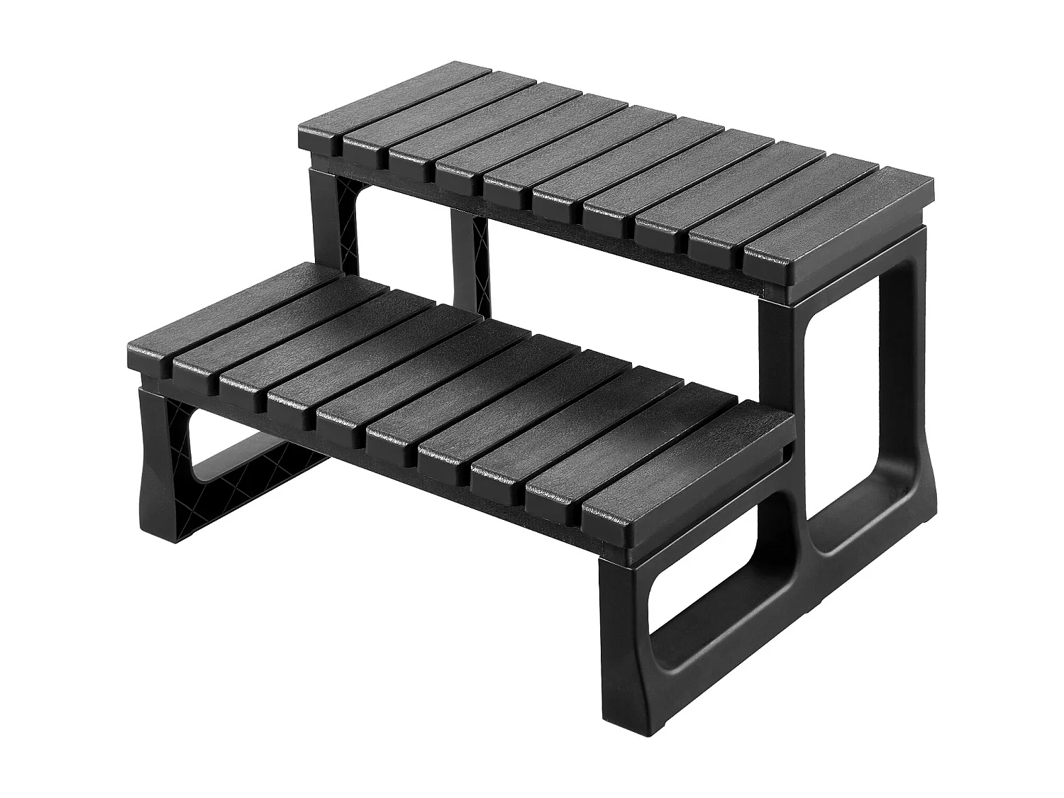 Spa Trap SucceBuy met 2 Treden, Robuuste Opblaasbare Poortrede uit PP 61cm Breed, Draagvermogen van 145,15 kg, Antislip Treden, Buiten Trap