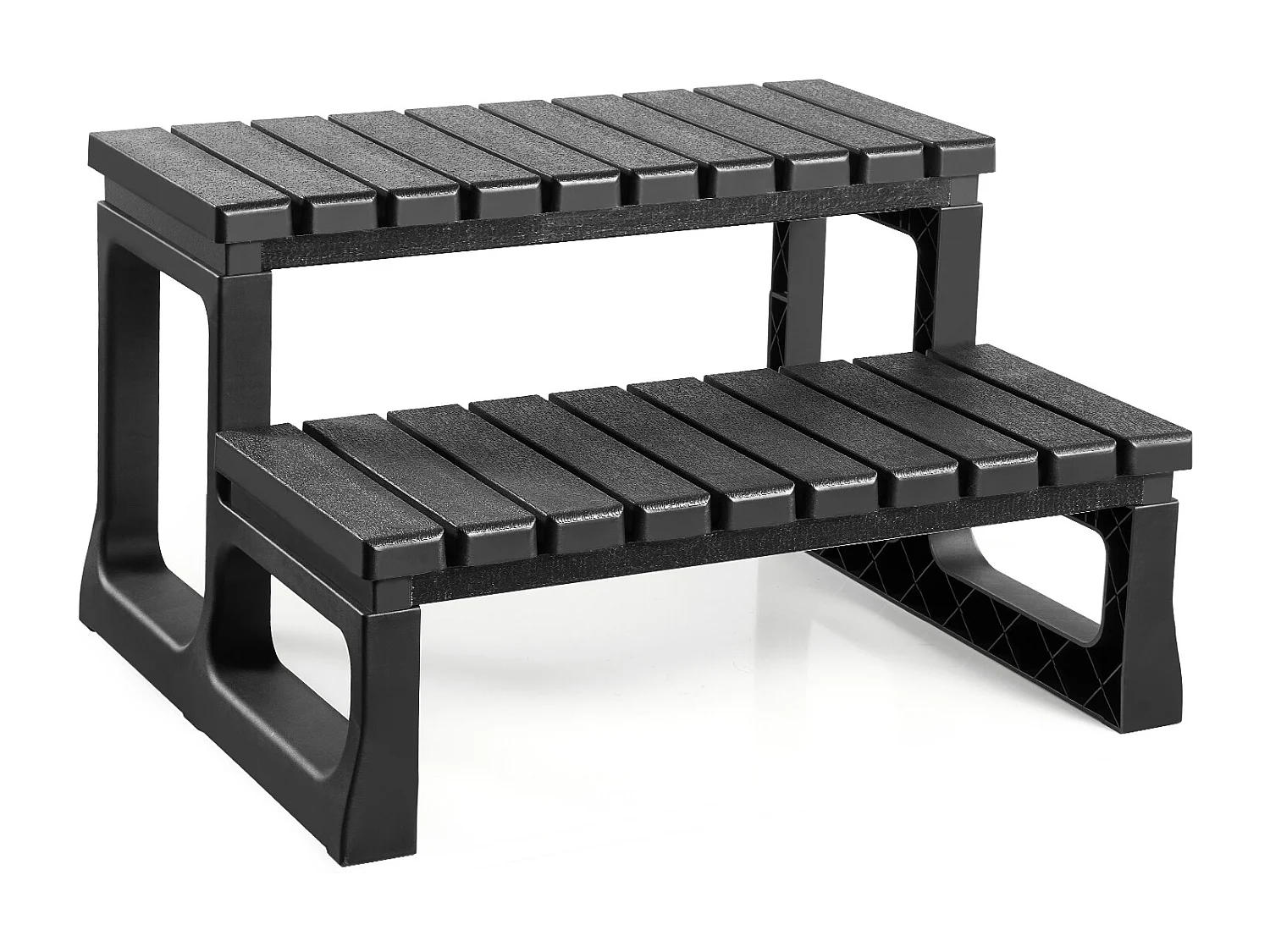 Spa Trap SucceBuy met 2 Treden, Robuuste Opblaasbare Poortrede uit PP 61cm Breed, Draagvermogen van 145,15 kg, Antislip Treden, Buiten Trap