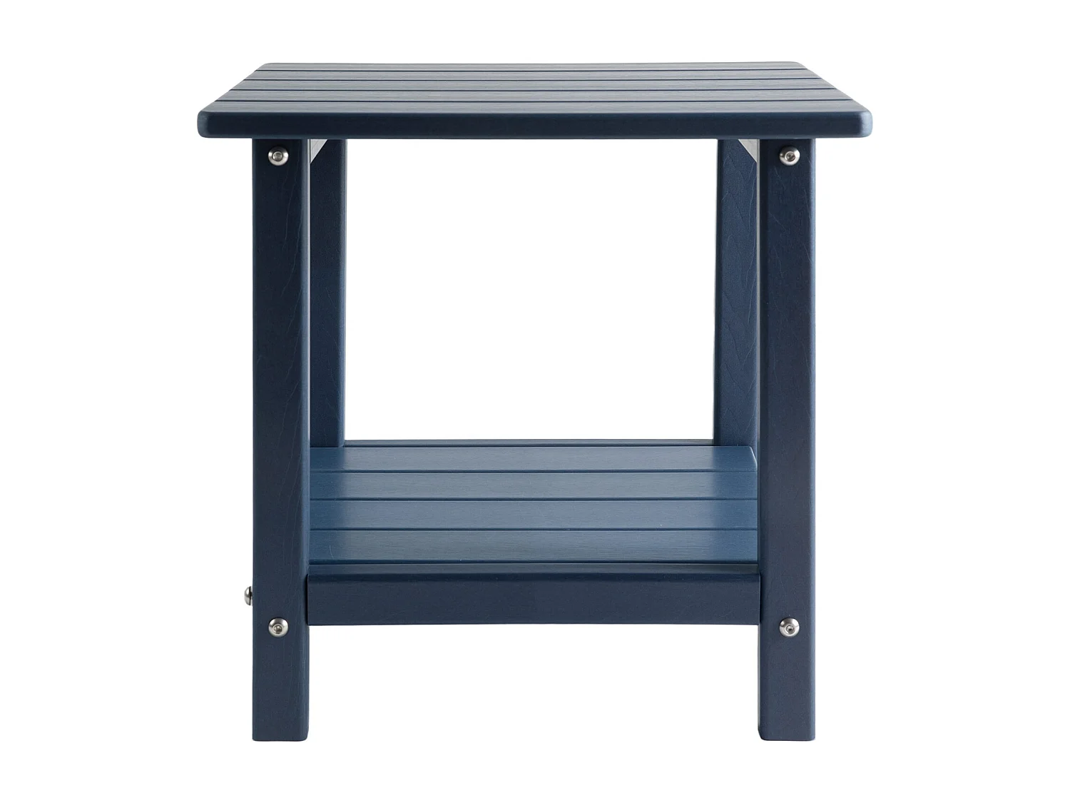 Bijzettafel Buiten Tuin SucceBuy, 2 Niveaus, 45 x 38 x 44 cm, van PEHD, Onderhoudsgemakkelijk, Weerbestendig, voor Terras, Zwembadrand, Blauw