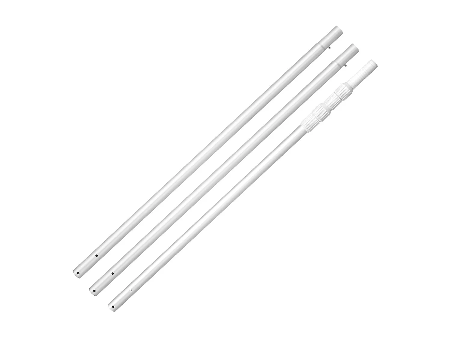 Perche de Piscine Télescopique SucceBuy de 1 à 4,6 m, Poteau de Piscine Professionnel Réglable avec 2 Rallonges, Bâton de Nettoyage en Alliage d’Aluminium