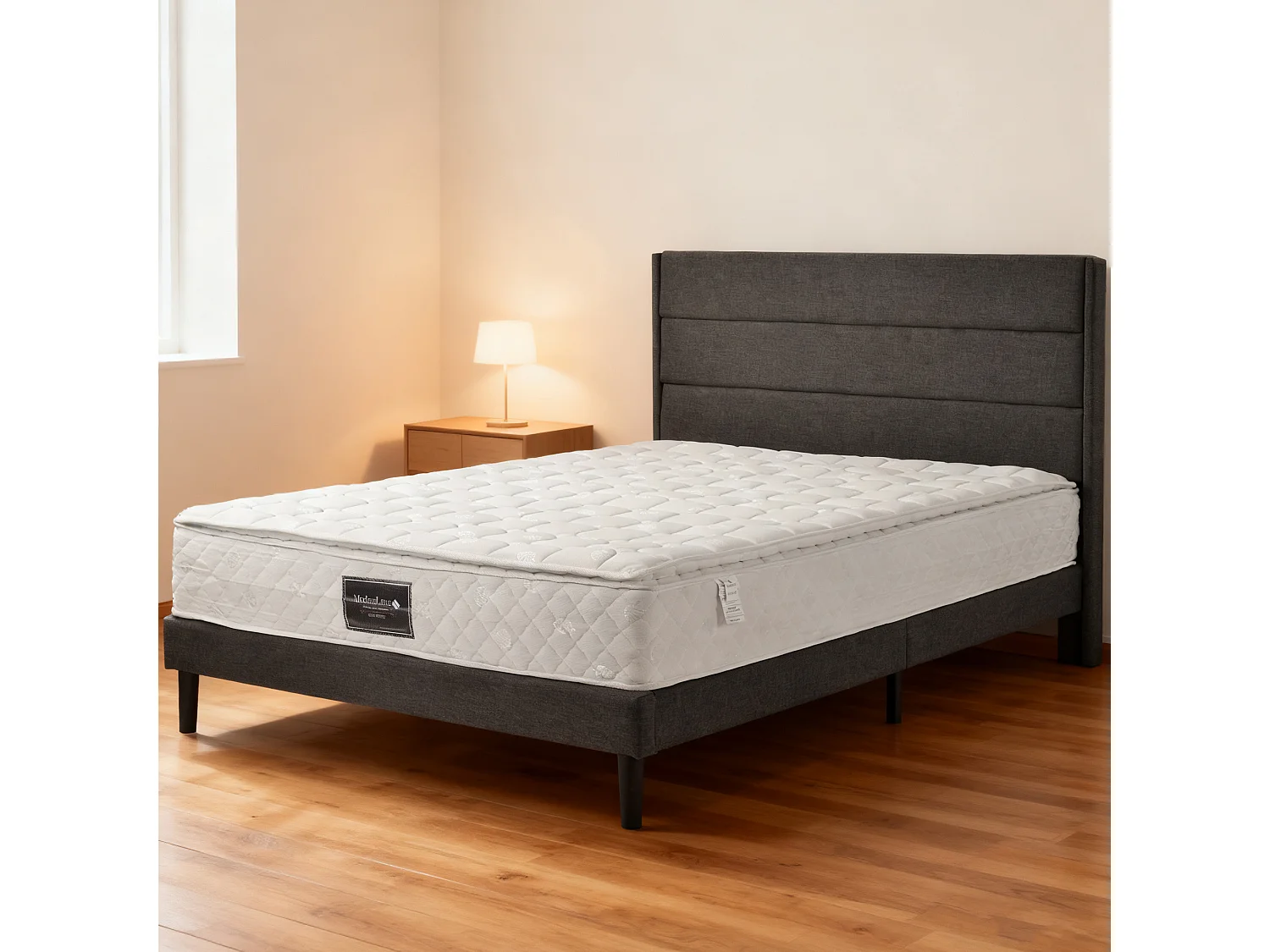 Matelas 160x200 cm Ressorts, mousse à froid 7 zones, épaisseur 25 cm, Hypoallergénique, certifié Oeko-Tex - [NOUVEAU]