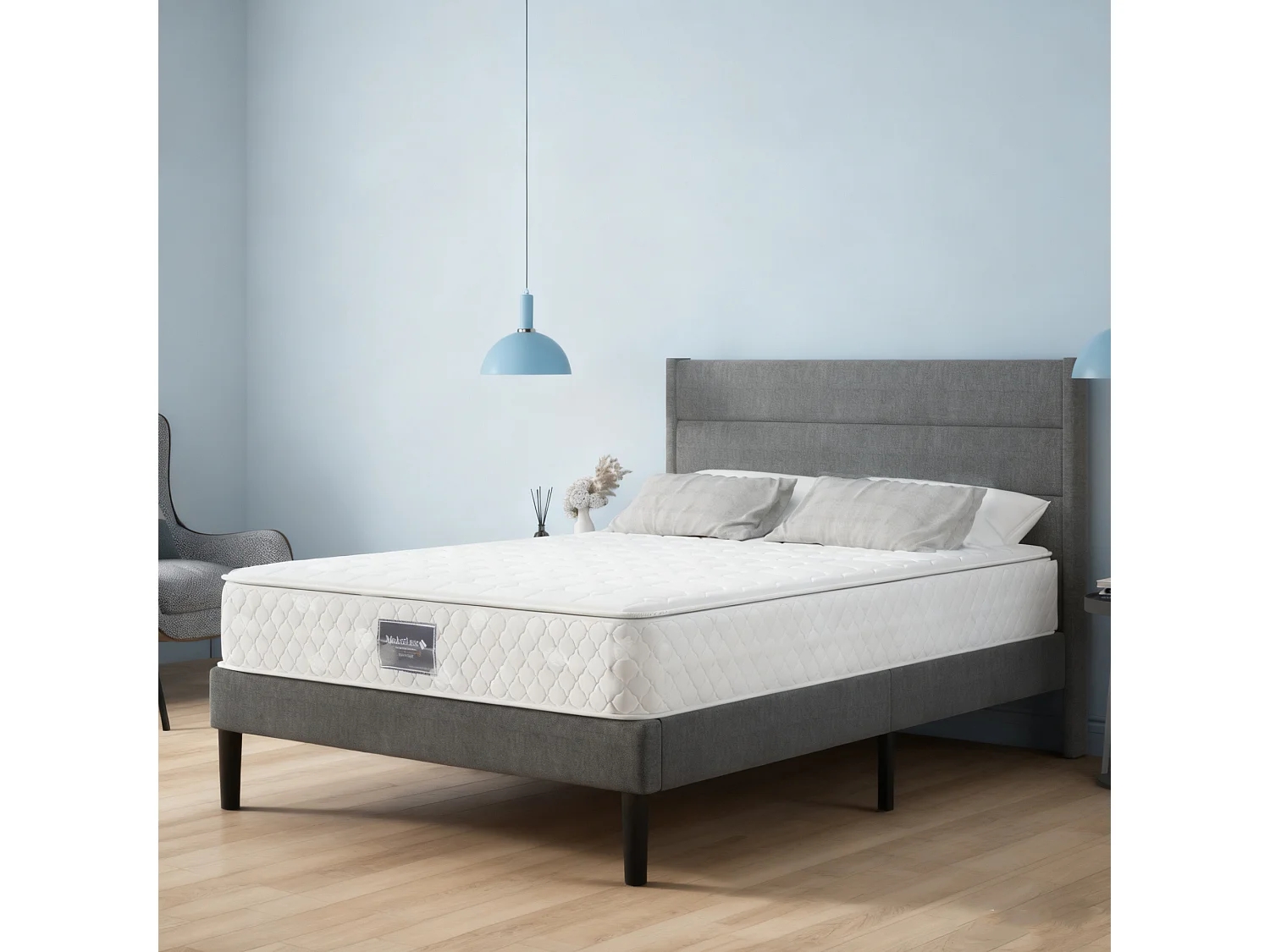 Matelas 90x200 cm Ressorts, mousse à froid 7 zones, épaisseur 25 cm, Hypoallergénique, certifié Oeko-Tex - [NOUVEAU]