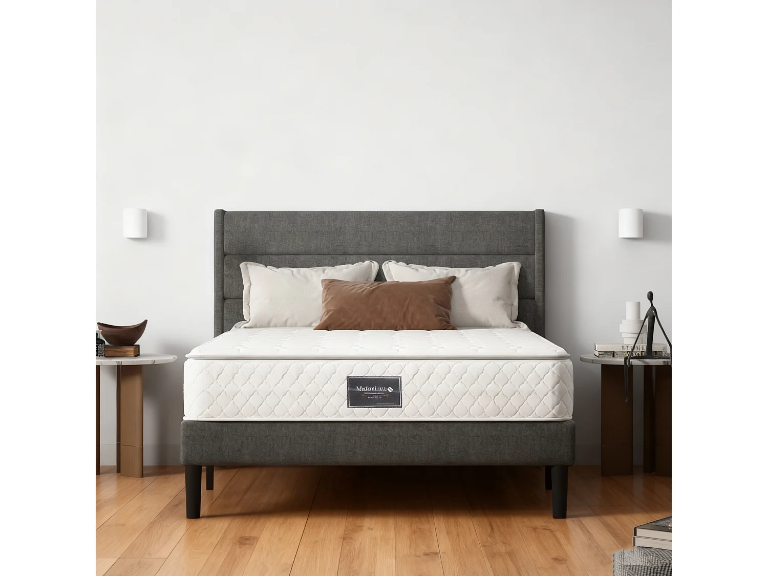 Matelas 140x200 cm Ressorts, mousse à froid 7 zones, épaisseur 25 cm, Hypoallergénique, certifié Oeko-Tex - [NOUVEAU]