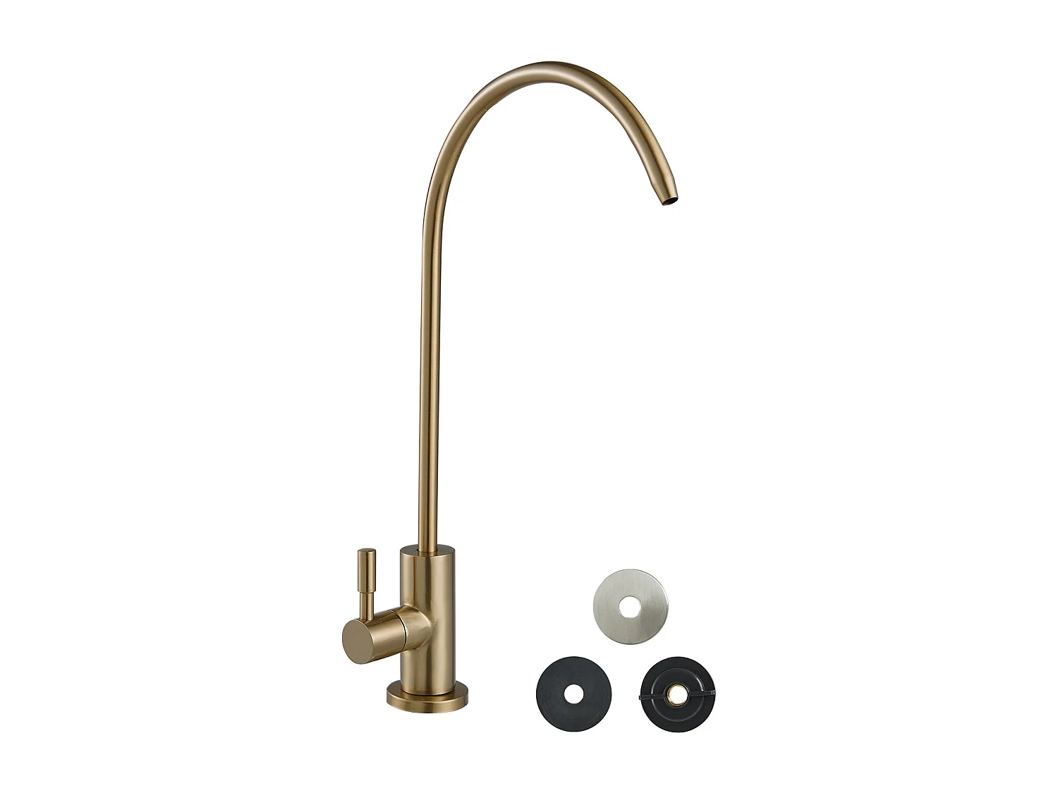 Drinkwaterkraan SucceBuy Loodvrij in Rvs, Omgekeerde Osmose Kraan Roestvrij en Duurzaam met Ventiel uit Massief Messing, voor Keukenwasbak